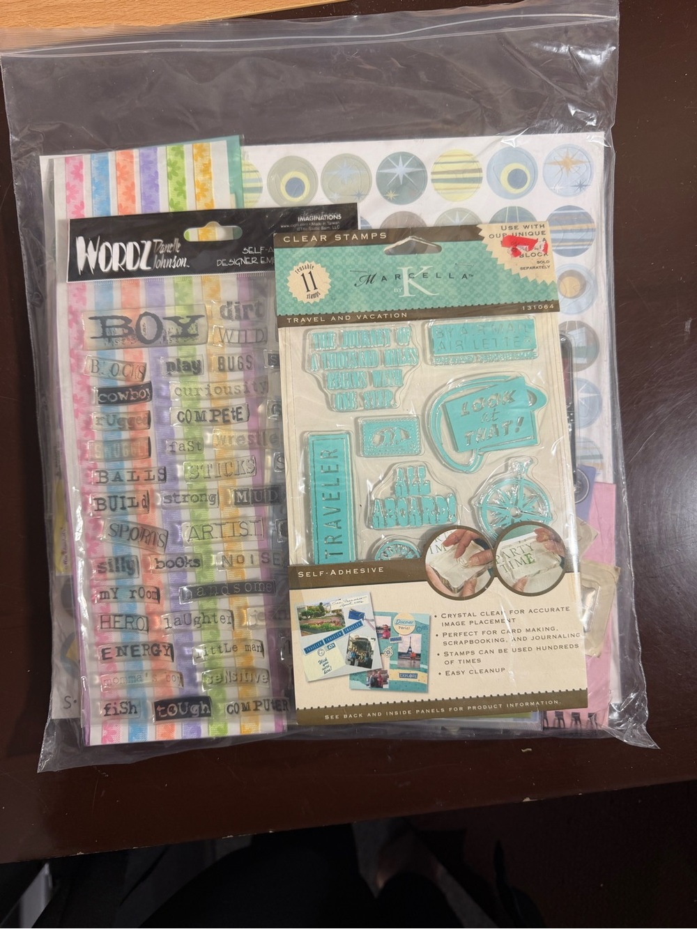 Large grab bag of scrapbook or journal supplies.